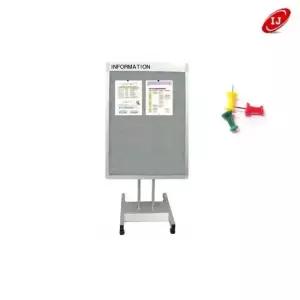 스탠드게시판 DS-1700 Dark grey 650x1000 압핀꽂이식 탁상용액자 벽길이용액자 자석액자
