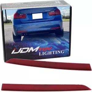 BMW F30/F3 13 시리즈와 호환되는 iJDMTOY OE-Spec 레드 렌즈 리어 범퍼 리플렉터 교체 및 M 포함