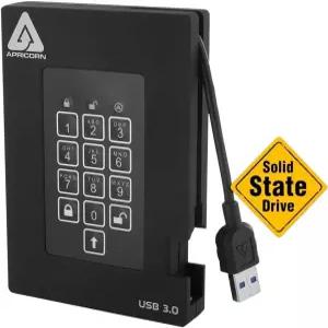 살구색 52GB 이지스 포트리스 FIPS 402 레벨 2 검증 256비트 암호화 USB 3 외장 SSD(A253PL256S52F)