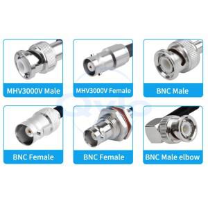 MHV3000V - BNC 남성/여성 고전압 저항성 3KV RF 전원 케이블 RG58/223과 호환 가능 MHV3000V - BNC 케이블