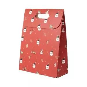 포장용품 크리스마스 선물백 레드 종이 쇼핑백 가방 문구용품 사무용품 24x32cm