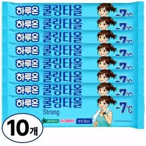하루온 쿨링타올 중형 페퍼민트향 10개/냉감 아이스 타올 스포츠 등산 캠핑