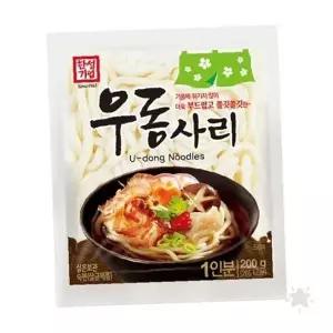 쫄깃한 면발 즉석 우동사리 200g 10p 가정용 간편식 야식 라면 사리 추가면