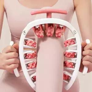 탈부착 가능한 손잡이가 있는 링 다리 마사지기 롤러 디자인 조절 폭 허벅지 종아리 근육 이완용