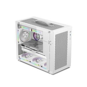 X100 프로 M-ATX PC 케이스 투명 측면 240 수냉식 TYPE-C SFX 전원 어댑터 미니 휴대용