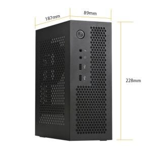 A09 HTPC 컴퓨터 케이스 미니 ITX 게임용 PC 섀시 데스크탑 USB2.0 가정용 블랙 A002