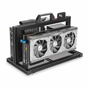 BlockCase 알루미늄 ITX A4 오픈 프레임 케이스 지원 미니-ITX 메인 보드 GPU 수직 액체 쿨러 게이머 DIY