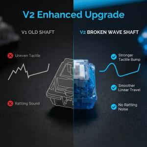 웨이브라이더 V2 택타일 스위치 5핀 50gf 어드밴스 패러그래프 HMX OEM 프리루브드 유니크 듀얼페이즈 느낌