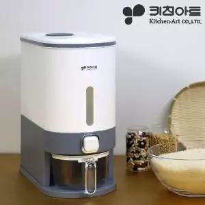 [키친아트] 간편 쌀씻기 10KG 원터치 쌀통 디스펜서 KR-KG10 / 곡물 시리얼 쌀 보관함