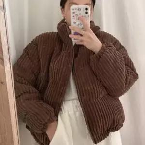여성데이리점퍼 여성 코듀로이 패션 하이넥 웰론 스트링 숏 패딩