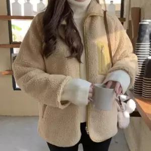 트렌디아우터 뽀글이 양면 후리스 겨울 패션점퍼 외투 점퍼 여성용