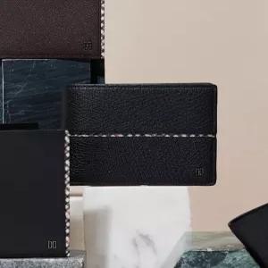 닥스 액세서리 26FW [반지갑][ALEXANDER CLASSIC][알렉산더 클래식] 블랙 유럽 수입가죽 체크 라인 포인트