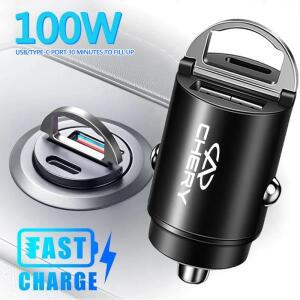 100W QC3.0 PD 미니 차량용 충전기 Chery Omoda Tig고프로 호환 Fulwin Arrizo QQ 5x X1 T11 Gx EQ7 용  US