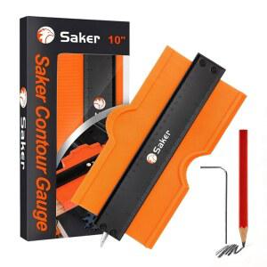 SAKER 윤곽 게이지 25 4CM 10인치 장치 불규칙한 형상 가능한 핸디맨 잠금 모양 조절 장치 용접 DIY 건설을 공구 필수 도구 목공 복제기 트레이싱 위한