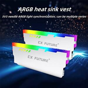 열패드가 포함 ARGB RAM 방열판 설치가 간편 DDR4/5 메모리에 모두 호환 가능 조명 쿨러 - DIY 설치.