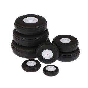 2pcss 고탄력 PU 고무 휠 직경 1/1.25/1.5/1.75/2/2.25/2.5/2.75인치 RC 고정 날개 비행기 모델 DIY 타이어