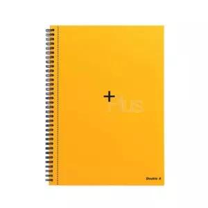 더블에이 EN77MI77 플러스 절취 스프링노트 좌철 A4 옐로우/80매 210x297mm 권(1개입)