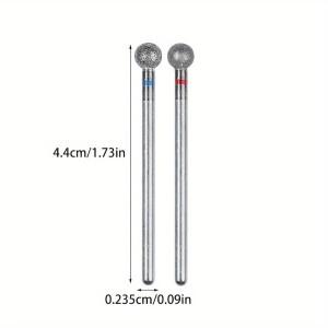 1pcs/2pcs 4pcs 5mm 작은 둥근 머리 네일 드릴 날 비트 기리 전기 큐티클 디테일 로터리 용 다이아몬드 클