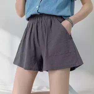 린넨 숏팬츠 여름 밴딩바지 큐롯팬트 데일리 마바지 여자통바지 여자면바지 (WA61666)