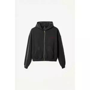 ZARA WILLY CHAVARRIA X ZARA 릴랙스드 핏 후드 스웨트셔츠 - 블랙 4393/441/800 {QHJ}