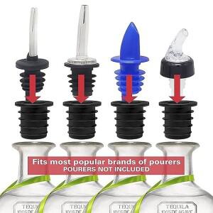 대형 올리브 오일 병 와인 스토퍼 코르크 1 4 6 양주 푸어러 어댑터 최대 1인치 25mm 레드