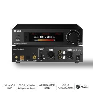 Fx-audio DA06 XMOS XU-316 듀얼 AK4493S Bluetooth QCC5125 오디오 디코더는 MQA DSD512 PCM 32비트 768kh