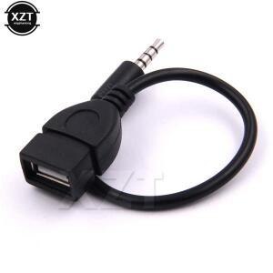 수오디오 AUX 잭-USB 2.0 A 타입 암 OTG 변환기 어댑터 케이블 자동차 MP3 용 3.5mm