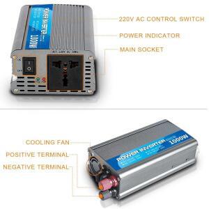 1000W DC 12V AC 220V로 변환 휴대용 차량용 파워 인버터 충전기 어댑터 장치 스위치 자동차 액세서리 범용