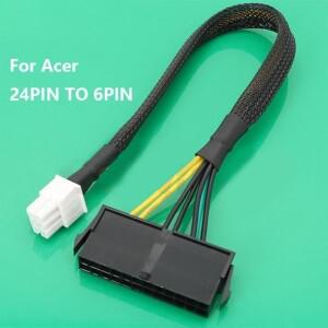 ATX 표준 24핀 암 6P 남성 내부 전력  어댑터 케이블 컨버터 코드 CORD 6PIN 메인 보드