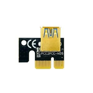 1-10pcs  PCI Express X16 마이닝 라이저 016 온도 전압 3 RGB LED 6P USB 비디오 카드 용