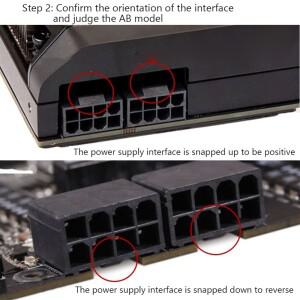 데스크탑 비디오 카드 그래픽 GPU 어댑터용 전원 보드 ATX VGA PCIe 8핀 6핀 U 180도 각도 커넥터
