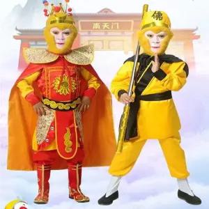 손오공 할로윈 서유기 의상 키즈 남성 원숭이 세트 발표회 아동복 제천대성 분장