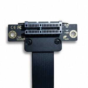쿨원형 PCIE 3.0/4.0 X1 라이저 케이블 90도 ° 직각 연장  익스프레스 1x 카드 리본 익스텐더