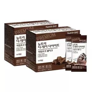 뉴트리디데이 다이어트 단백질 리어초코 쉐이크 25g X 14포 2박스