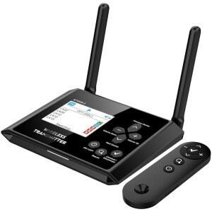 TV용 2B2C 블루투스 송신기, aptX LL /HD 무선 오디오 어댑터, 화면 디스플레이, HDMI /AUX /RCA /광학 입력/출력, TV, PC, 스피커, 리모컨이 있는 헤드폰 듀얼 링크