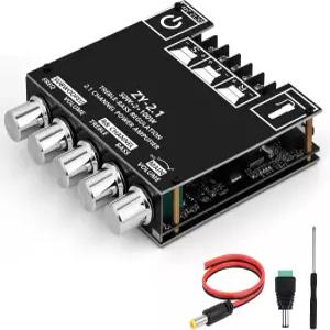Romicta 2 채널 블루투스 50 앰프 보드 200W 하이파이 서브우퍼 오디오 트레블 Freq 및 베이스 컨트롤 BT