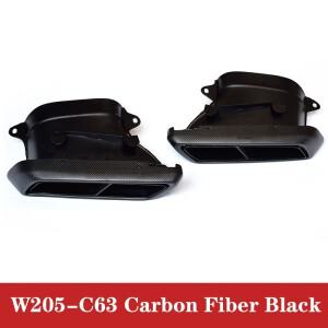 2014-2018 메르세데스-벤츠 C-클래스 W205 배기  C63 블랙 머플러 카본 노즐 팁 테일파이프 포함