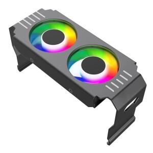 D50 RAM 방열판 듀얼 5020 팬 ARGB 라이트 동기화 메모리 쿨러 모듈 냉각 라디에이터 DDR3