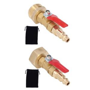 RV Winterize Blowout Fitting Long Brass 3/4in Male Female GHT Thread Quick Adapter For Motorhome Yac