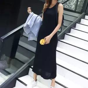 민소매 모달 롱원피스 이너 홈드레스 파자마 홈웨어 나시원피스 휴양지원피스 반팔원피스