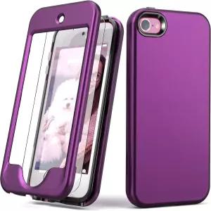 화면 보호기가 있는 Yamink for iPod Touch 7 케이스 가벼운 전신 헤비 듀티 보호 소프트 T 하드 PC 범퍼