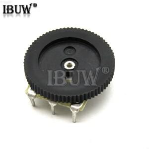 10pcs 더블 기어 튜닝 전위차계 B102 B1K 3핀 16x2mm 다이얼