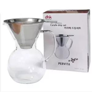 [콩심팥심]유리 커피 드립세트 500ml 4컵용 드리퍼 핸드드립 커피메이커 홈카페