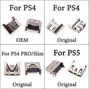 소니 호환 플레이스테이션 4 PS4 호환 구형 팻  슬림 프로 콘솔 인터페이스용 교체용 HDMI 호환 포트 디스