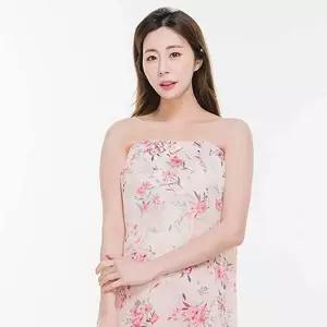 플라워블로썸 골프샤워가운 랩스타일 로브 입기편한
