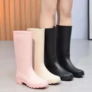 여성장화 심플 롱 레인부츠 09 롱부츠 장마철 장화 방수신발