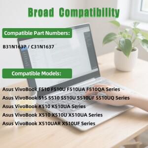 SKOWER B31N1637 노트북 배터리 ASUS VivoBook F510 15/S15