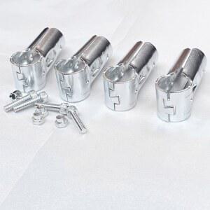 각파이프조인트 4개 T자형 25MM 원형 튜브 커넥터 건설 엔지니어링용 버클 볼트 너트 펜스 스틸