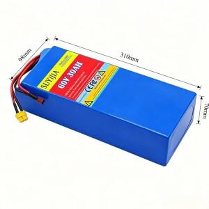 16S5P 60V 배터리 30AH 고출력 리튬 팩 25000mah BMS  충전기가 포함된 1000W 모터에 적합