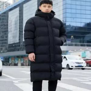 롱패딩점퍼 여자 기본 후드 탈부착 블랙 롱패딩 겨울 아우터